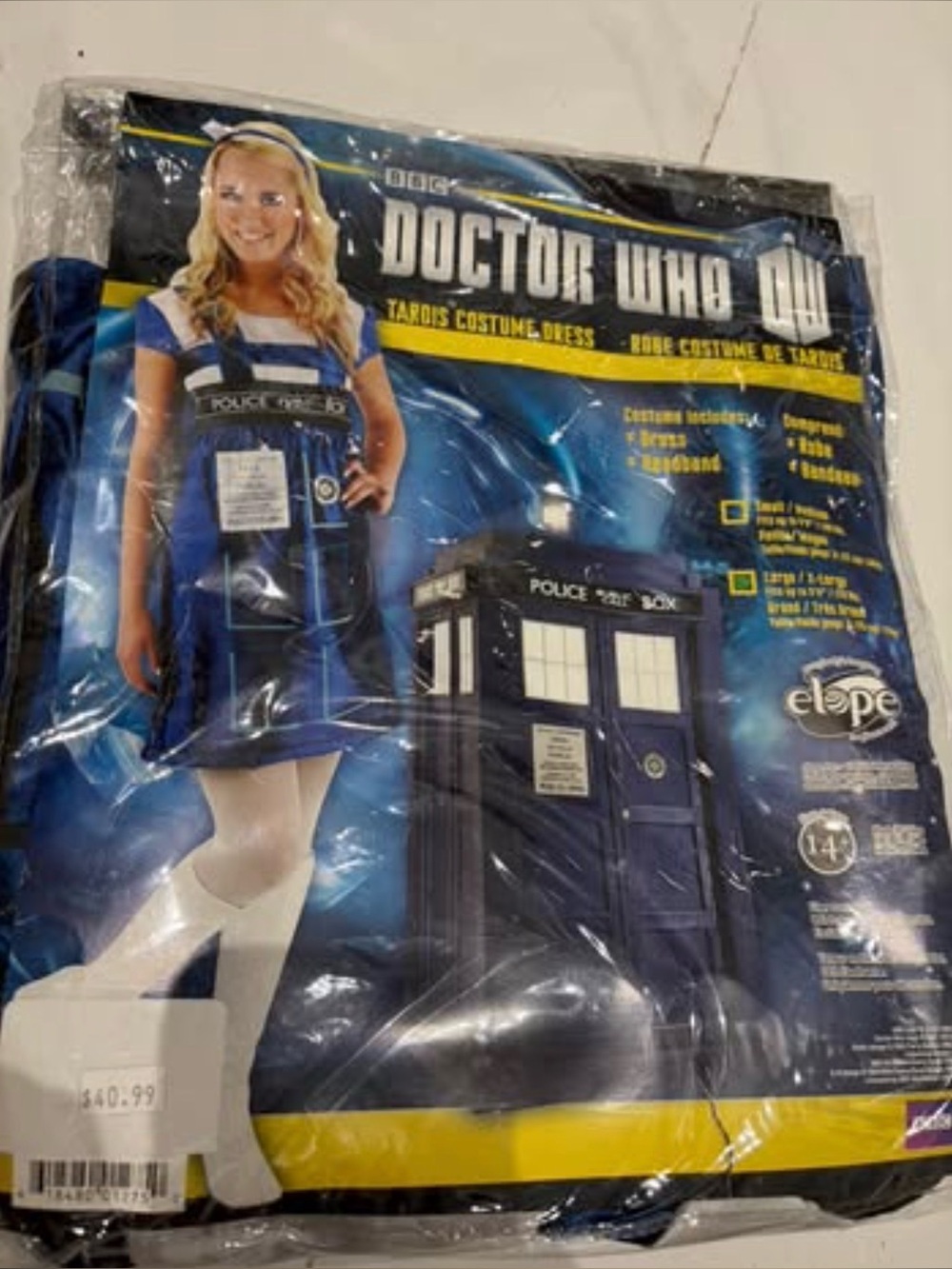 Dr. Doctor who brand new large xlarge Halloween costume fits up to 5’9 includes